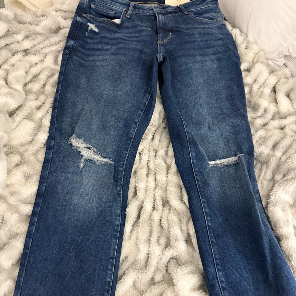 a.n.a Dark Blue Straight Leg Jeans
